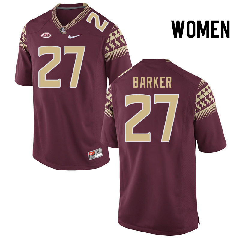 Women #27 Ashlynd Barker Florida State Seminoles College Football Jerseys Stitched Sale-Garnet